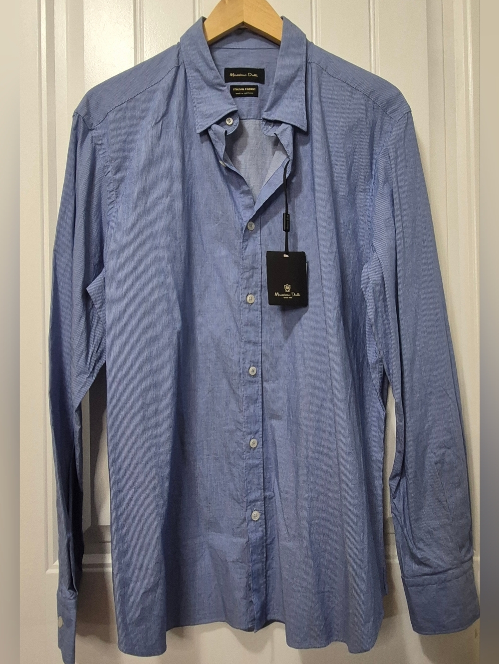 Mens Massimo Dutti Cotton Dress Shirt Size XL New With Tags